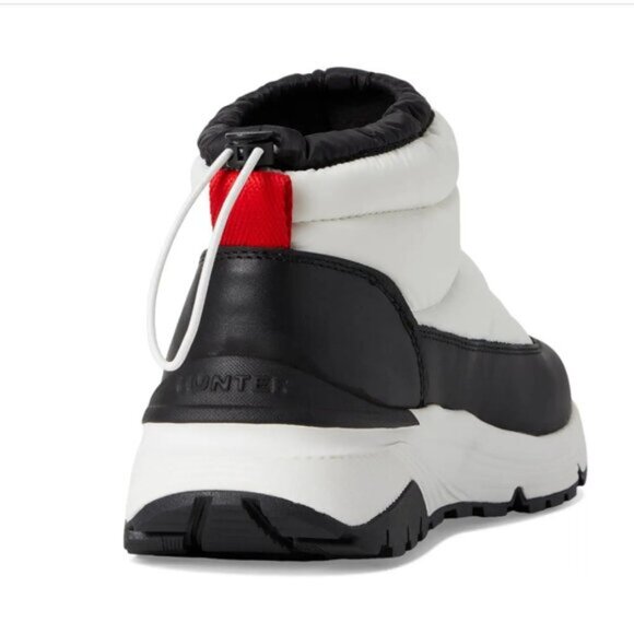 NEW  HUNTER Waterproof Anne Snow Boots in white/black for women 1225 6t3 - Picture 5 of 9
